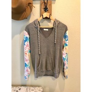 Floral and Gray SOFT hoodie 🐨